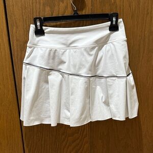 Athleta White Skater Skirt with Black Trim